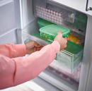 PRUTA Food container with lid, set of 17, green