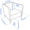EKERÖ Armchair, Skiftebo dark grey
