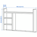 MICKE Additional high unit, oak look, 105x65 cm