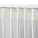 BYMOTT background curtain, 1 pair, white/light grey striped, 120x300 cm