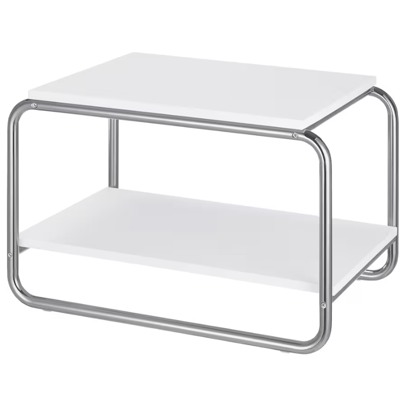 BAGGBODA Side table, white, 71x50 cm
