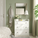 NYPONBUSKE Mirror, grey-beige, 65x65 cm
