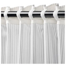BYMOTT background curtain, 1 pair, white/light grey striped, 120x300 cm