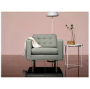 LANDSKRONA armchair, Gunnared light green / LANDSKRONA leg wood 15 cm