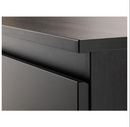 KULLEN Chest of 2 drawers, black-brown, 35x49 cm