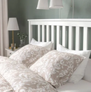 HEMNES double bed, white varnish, 160x200 cm/ LUROY/SKORVA