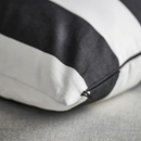 SLÅNHÖSTMAL Cushion cover, black white/stripe pattern, 50x50 cm