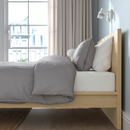 MALM Bed frame, high, white stained oak veneer, 140x200 cm/LUROY/SKORVA