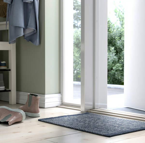 IDROTTSPLATS Door mat, blue, 40x60 cm