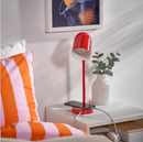 ENSMÄRKE table lamp , red, 34 cm
