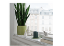 LÄTTNAD block candle , dark grey-green, 26 hr
