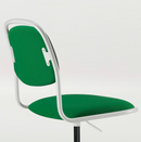 ÖRFJÄLL Chair frame, swivel, white / ÖRFJÄLL Seat shell, white-Vissle green
