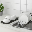 LILLHAVET Multifunctional dish rack, anthracite