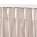 BYMOTT background curtain, 1 pair, white/beige striped, 120x300 cm