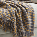 FLIKBRUNÖRT Throw, check pattern, 130x170 cm