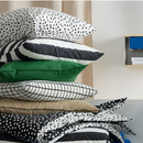 MÄSTERROT Cushion cover, white/black, 50x50 cm