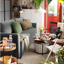BRISSUND 3-seat sofa-bed, Hakebo dark grey
