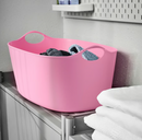 TORKIS Flexible laundry basket, in/outdoor, pink, 9 gallon
