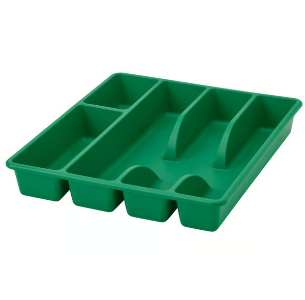 SMÄCKER Cutlery tray, bright green, 31x26 cm