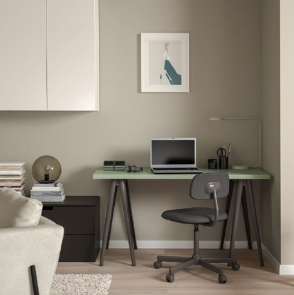 NÄRSPEL desk leg, dark grey, 70 cm