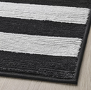 ELSYSTEM Rug, low pile, black/white/stripe, 80x150 cm