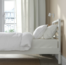 TARVA Bed frame, white stained, 90x200 cm / LURÖY Slatted bed base, 90x200 cm