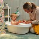LÄTTSAM Baby bath, white/turquoise