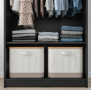RAKKESTAD Wardrobe with 2 doors, black-brown, 79x176 cm