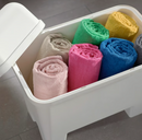 BURSJÖN Stool with storage, white