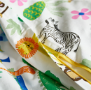 NATTHÄGER Duvet cover and pillowcase, multicolour/jungle, 150x200/50x60 cm