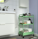 NISSAFORS Trolley, light green, 50.5x30x83 cm