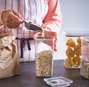 KORALLVIPPA Dry food jar with lid, set of 6, transparent