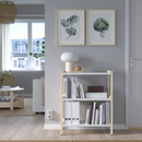 EKENABBEN Open shelving unit, aspen/white, 70x34x86 cm