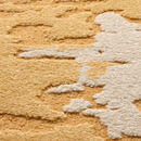 RINGKLOCKA Rug, low pile, yellow/off-white, 160x230 cm