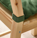 MALINDA chair pad , green, 40/35x38x7 cm