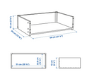 BESTÅ pull-out frame, blackbrown, 60x15x40 cm