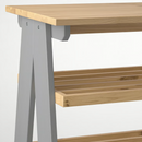 KALLSÖ Bench with shoe storage, grey, 80x38x56 cm