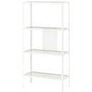 BAGGEBO Shelving unit, metal/white, 60x25x116 cm