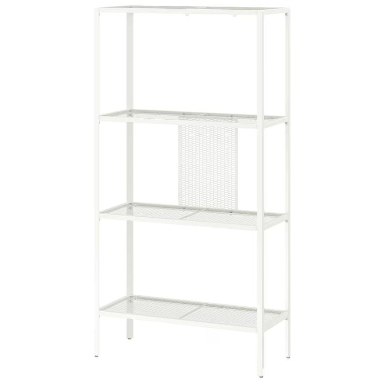BAGGEBO Shelving unit, metal/white, 60x25x116 cm