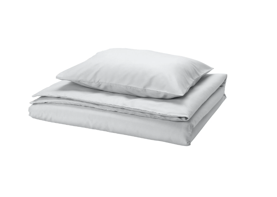 PILTANDVINGE single duvet cover sets, grey, 150x200/50x60 cm