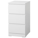 MALM Chest of 3 drawers, white, 40x78 cm