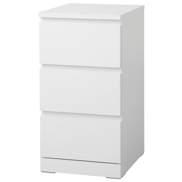 MALM Chest of 3 drawers, white, 40x78 cm