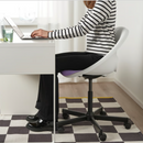 LOBERGET / MALSKÄR Swivel chair, white/black