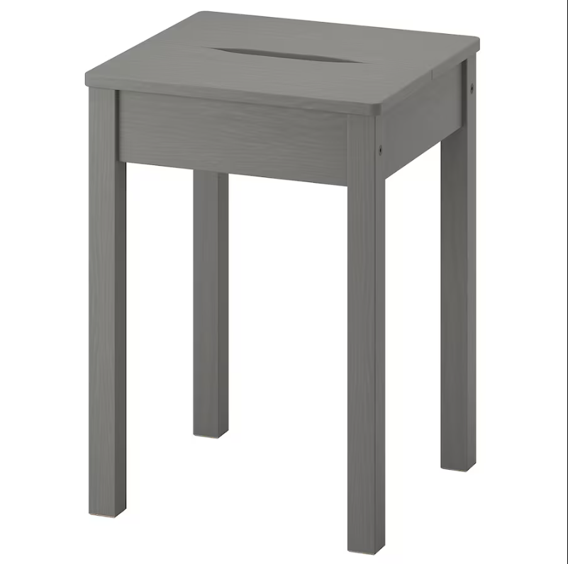HAUGA Stool, gray