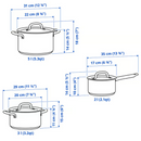 IKEA 365+ Cookware set of 6, stainless steel