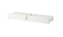 MALM bed storage drawer, white, 200 cm, 2 pack