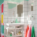 GANSJÖN 3-piece bathroom set, light green