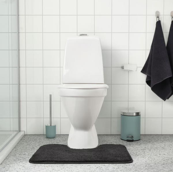 BACKMÅRA toilet mat🚽, black, 55x60 cm