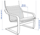 POÄNG Armchair frame, brown / POÄNG  cushion, Knisa light beige