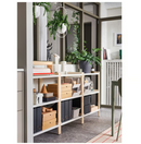 EKENABBEN Open shelving unit, aspen/white, 70x34x86 cm